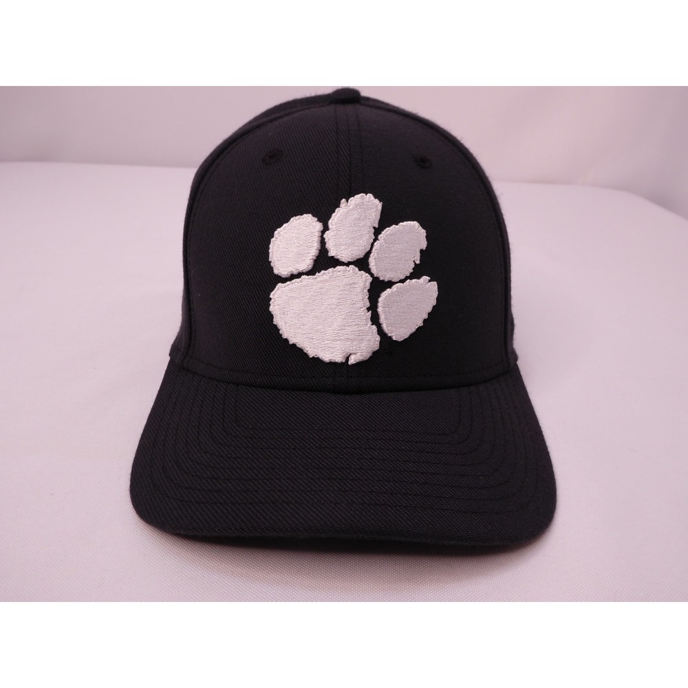 Nike Clemson Tigers Dri-FIT Swoosh Flex Rise Cap Black Hat Fitted M/L